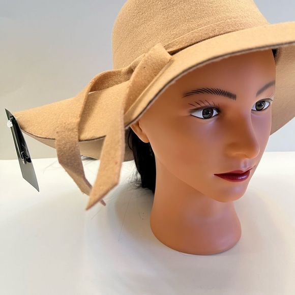 Floppy Hat- Bow Knot- NWT- Dressy Hat - Camel / Tan - NWT - Picture 8 of 9
